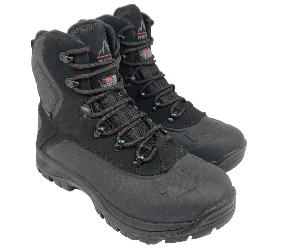 Nortiv 8 Mens Sz 7 Black 3M Thinsulate Waterproof Tactical Outdoors Snow Boots
